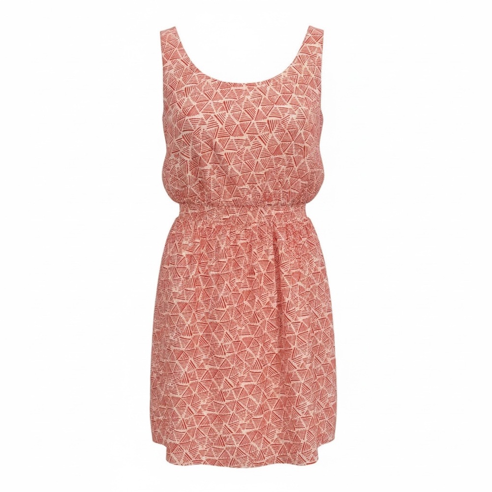 Geometric‎ Patterned Pink Dress
